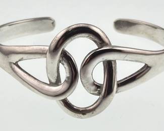 Sterling Celtic love knot cuff bracelet