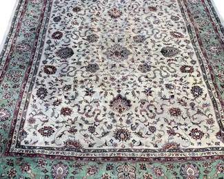Room size Indian Tabriz style rug; 9’8” x 12’