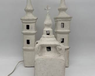 Mexican Folk art ceramic church votive