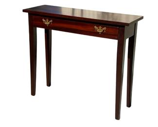 Mahogany single drawer console table