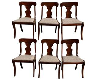 Set of 6 mahogany Federal style dining chairs, possibly Biggs