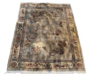 Chinese mohair and wool blend area rug; 71” x 111”