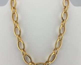 Gold on sterling link necklace