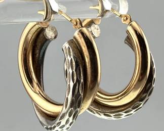 14kt sterling hoops