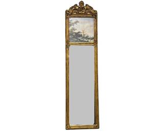 Trumeau mirror with print