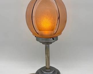 Art Deco pink shade lamp
