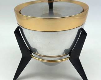 Atomic mirror bullet ice bucket hot and cold server