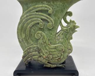 Carved jade vessel