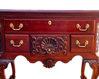 Link Taylor mahogany Philadelphia Chippendale style lowboy