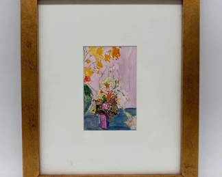 Signed still life watercolor by Susan Craven (Staunton, VA)