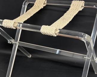 Vintage Schiebe lucite luggage rack