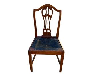 Period Hepplewhite elm side chair