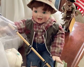 Ashton Drake Porcelain Doll Titled What A Catch