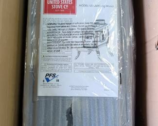 United States Stove Co Model US1269E Log Wood Stove Unassembled In Box 
