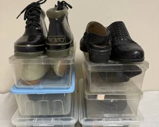 Womens Closed Toe Shoes, Boots, and Flats, Bins Included