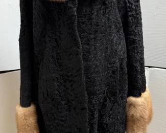 Vintage Black Persian Lamp and Mink Coat from FamousBarr Fur Salon