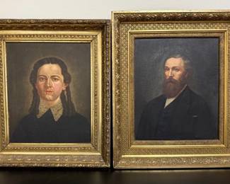 Portraits in Gold Ornate Frames