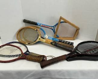 Vintage Wooden Tennis Rackets and More 