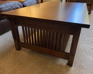 Solid oak Mission coffee table from Kecks