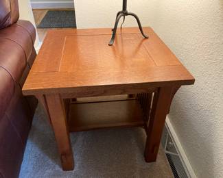 Mission style oak end tables