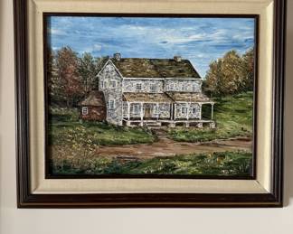 Pallet Knife Painting - Stone Farmhouse