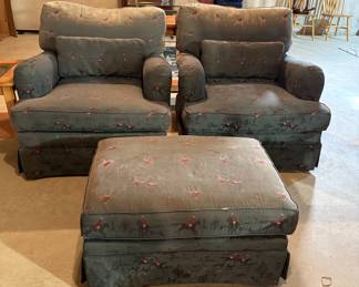 Club Chairs & Ottoman