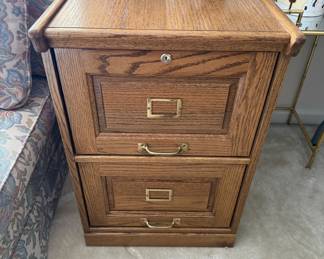 Oak file cabinet