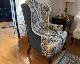 Crewel work wing chair - 1 of 2