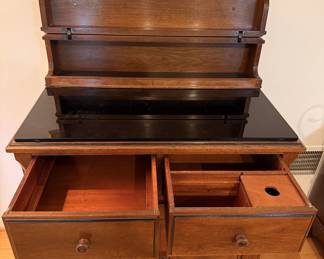 Art Deco medical cabinet w/black glass W.D.Allison