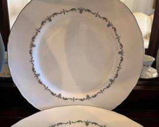 Royal Worcester "Silver Chantilly" China Set