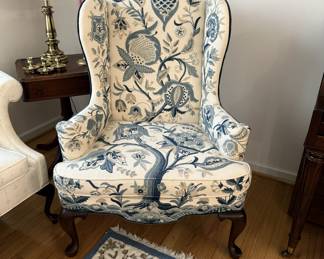 Crewel work wing chair - 1 of 2
