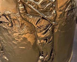 Embossed (Golfers) Brass Pails 1 of 2
