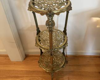 Brass three tier stand