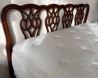 Queen Bed w/Chippendale style Headboard