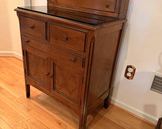 Art Deco medical cabinet w/black glass W.D.Allison