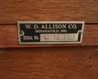 Art Deco medical cabinet w/black glass W.D.Allison