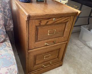 Oak file cabinet