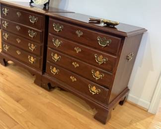 Cherry Chippendale style chest - 1 of 2