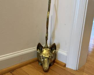 Brass Fox Doorstop