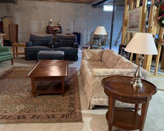 Sleep Sofa - Coffee table & 2 matching end tables & 2 Club Chairs w/ottoman