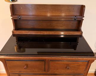 Art Deco medical cabinet w/black glass W.D.Allison