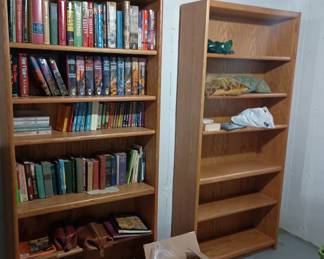 Wood book shelves