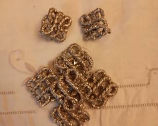 Lucien   Piccard       designer  jewelry
Pin and earrings 