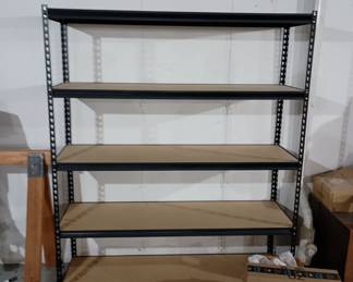 We have several of these metal shelf units available. Approximately 6' tall by 60" wide