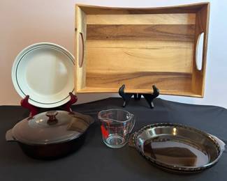 Amber Cookware, Longaberger Pie Dish More