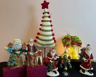 Santas, Christmas Trees More