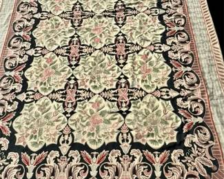 Hand Woven Indian Rug And Nonskid Pad 118 X 98 Inches