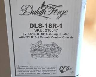 Duluth Forge DLS18R1 18 Gas Log Cluster W Remote New In Box 