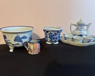 Blue White Asian Decor