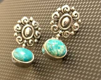 SE 925 Sterling & Turquoise Post Earrings